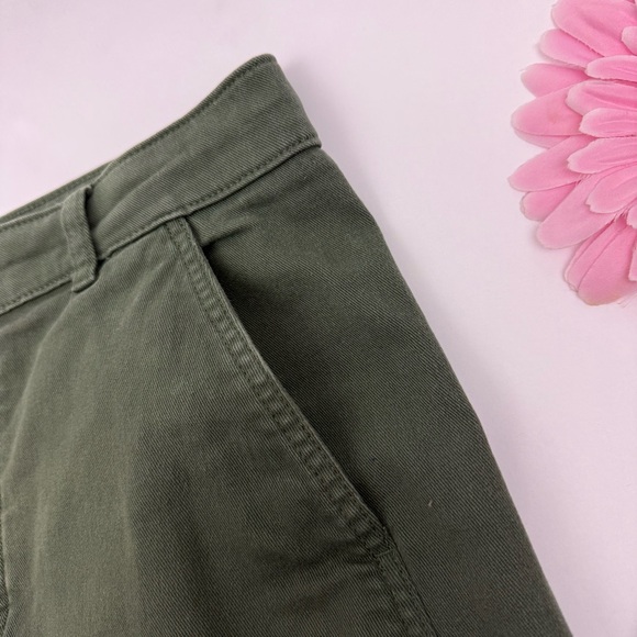 Everlane The Utility Barrel Pant Olive Green Cotton High Rise - Picture 9 of 15